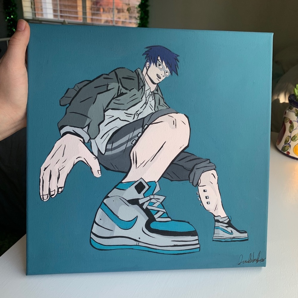 Hype beast Tenya Iida acrylic canvas painting